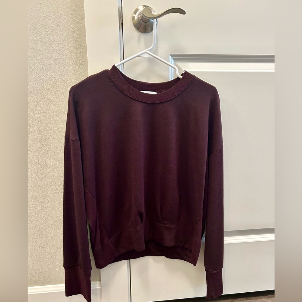 Evereve Chocolate Brown Crew Neck Pullover